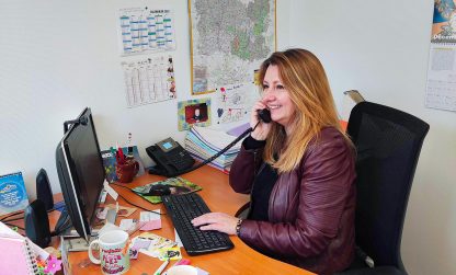 Brigitte, verantwoordelijk voor groepen bij het Bureau voor Toerisme