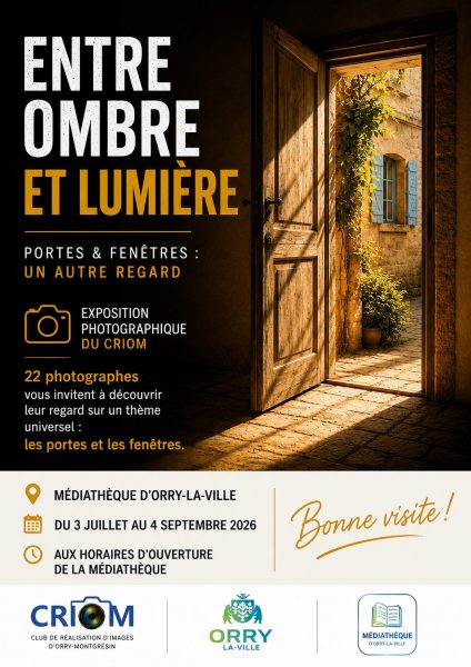 Exposition « Entre ombre et lumière » à la Médiathèque d’Orry-la-Ville