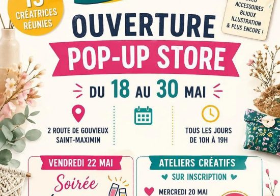 Ouverture « Pop up store »
