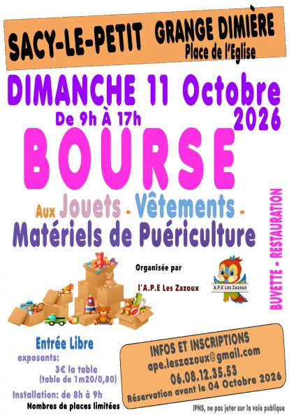 Bourse aux Jouets, Vêtements et Matériel de puériculture