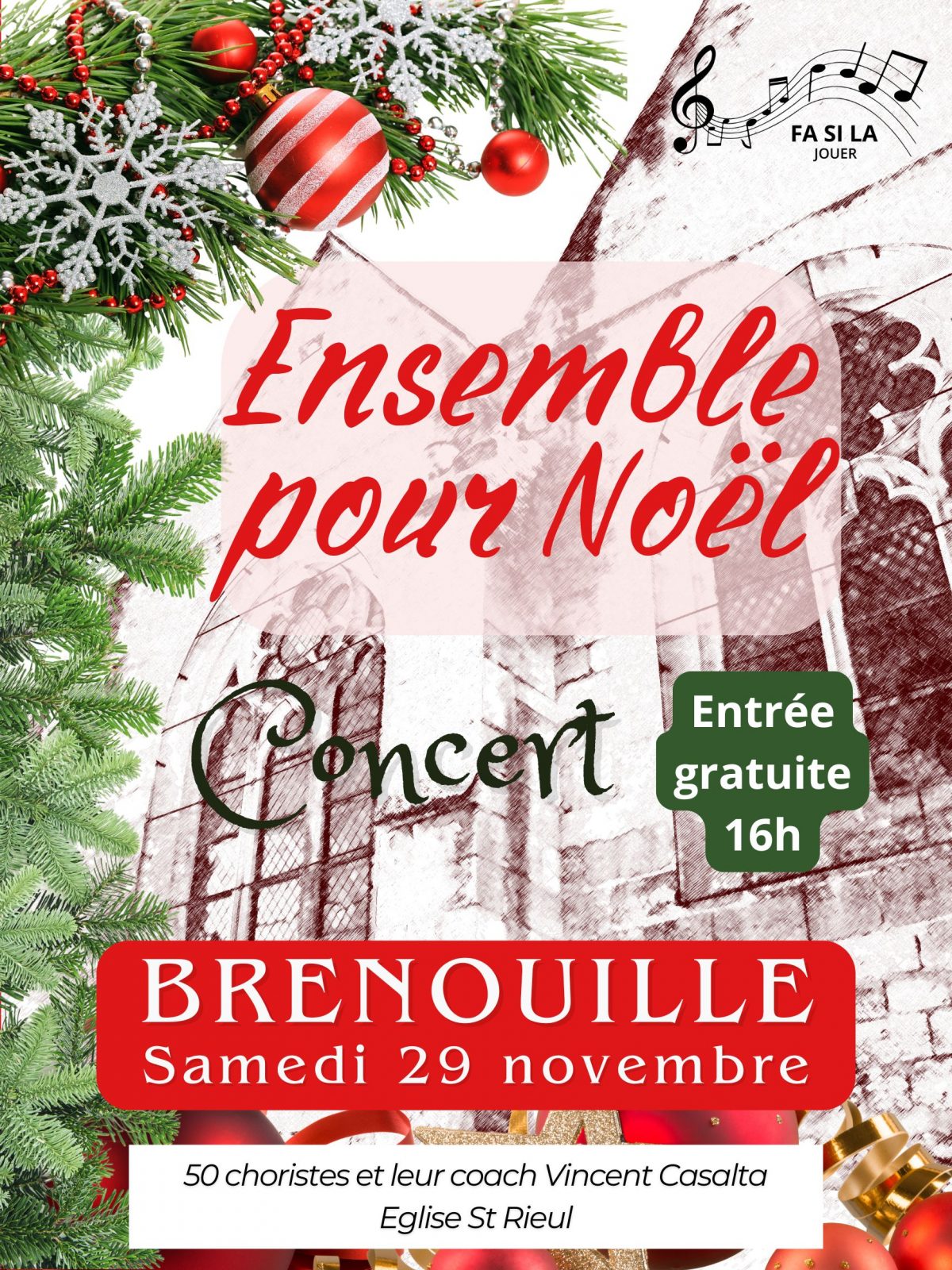 Concert “Ensemble pour Noël” à l’église de Brenouille