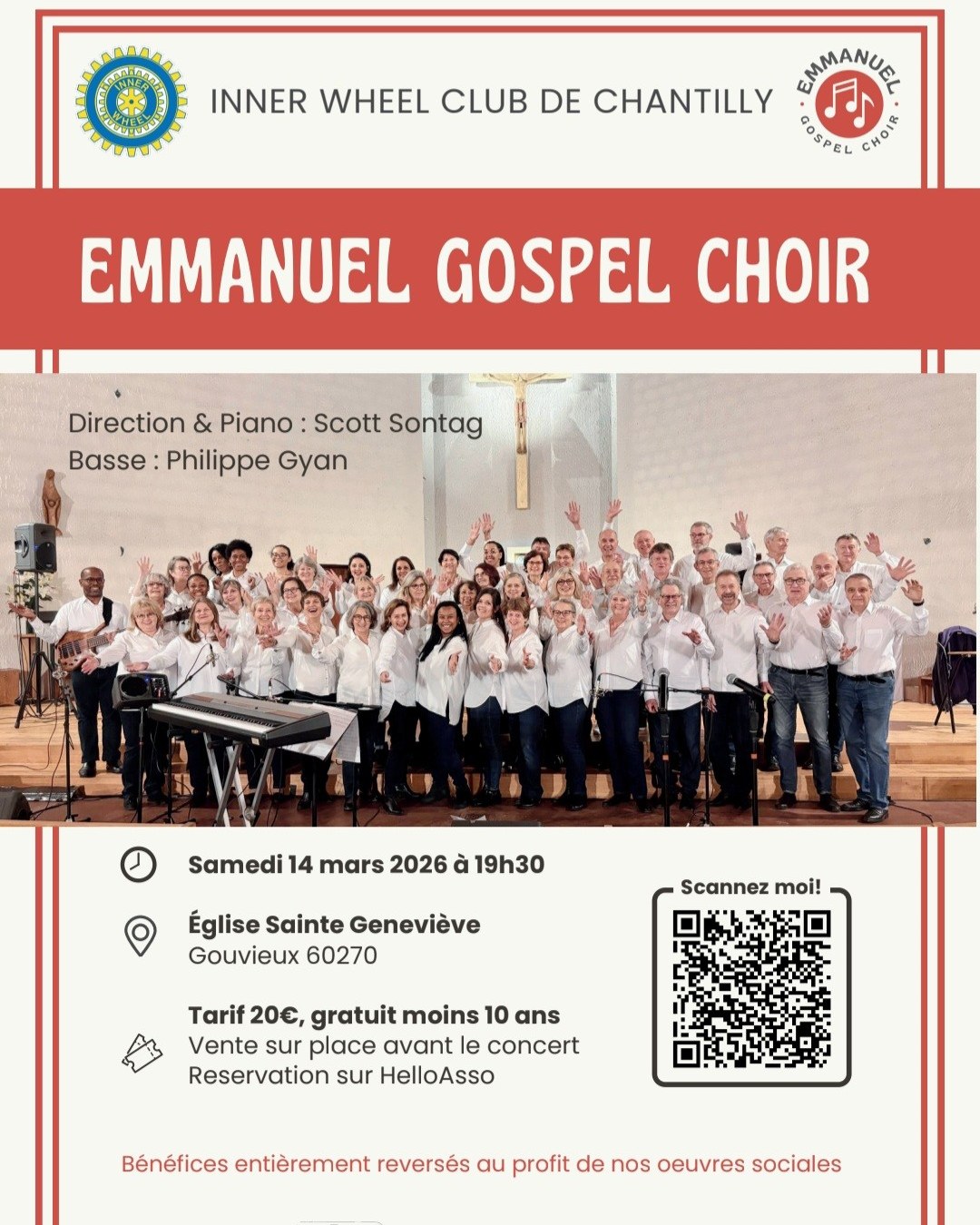 Concert « Emmanuel Gospel Choir » à l&rsquo;église Sainte Geneviève de Gouvieux