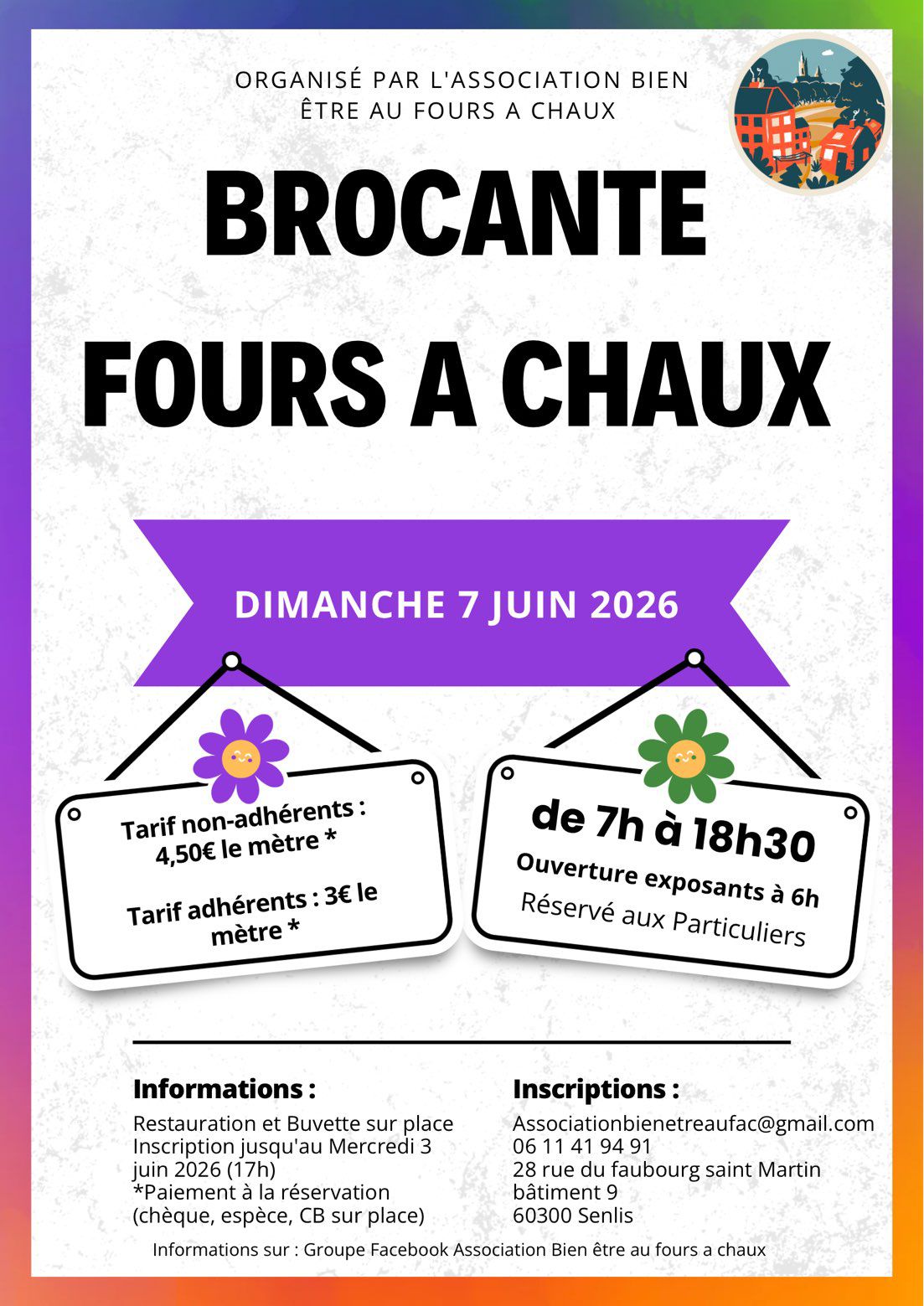Brocante du quartier du Fours à Chaux de Senlis