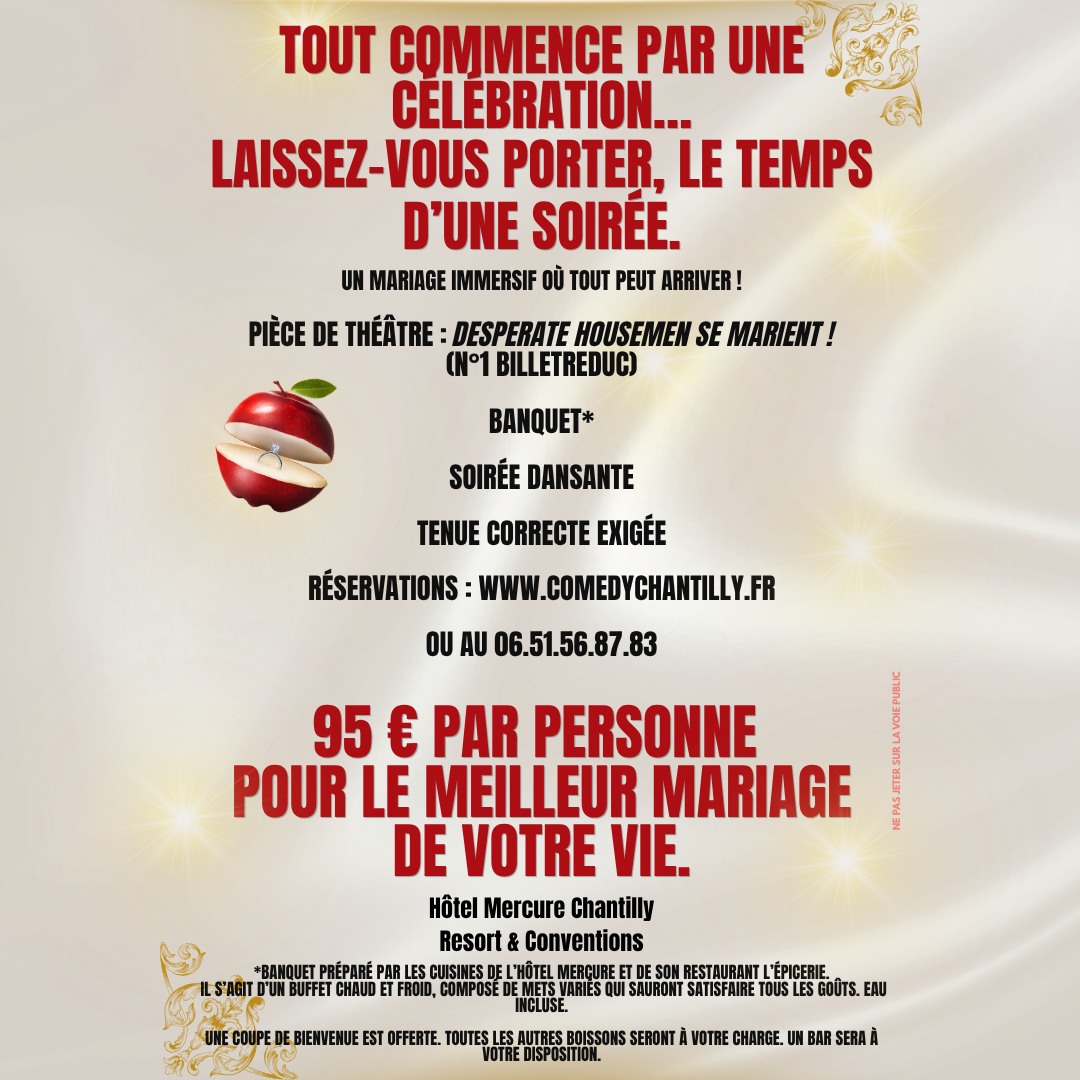 Soirée « Les Desesperate Housemen se marient ! » au Mercure de Chantilly