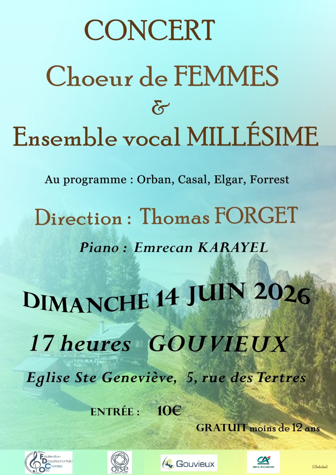 Concert Choeur de femmes et ensemble vocal « Millésime » à l&rsquo;église Sainte-Geneviève de Gouvieux