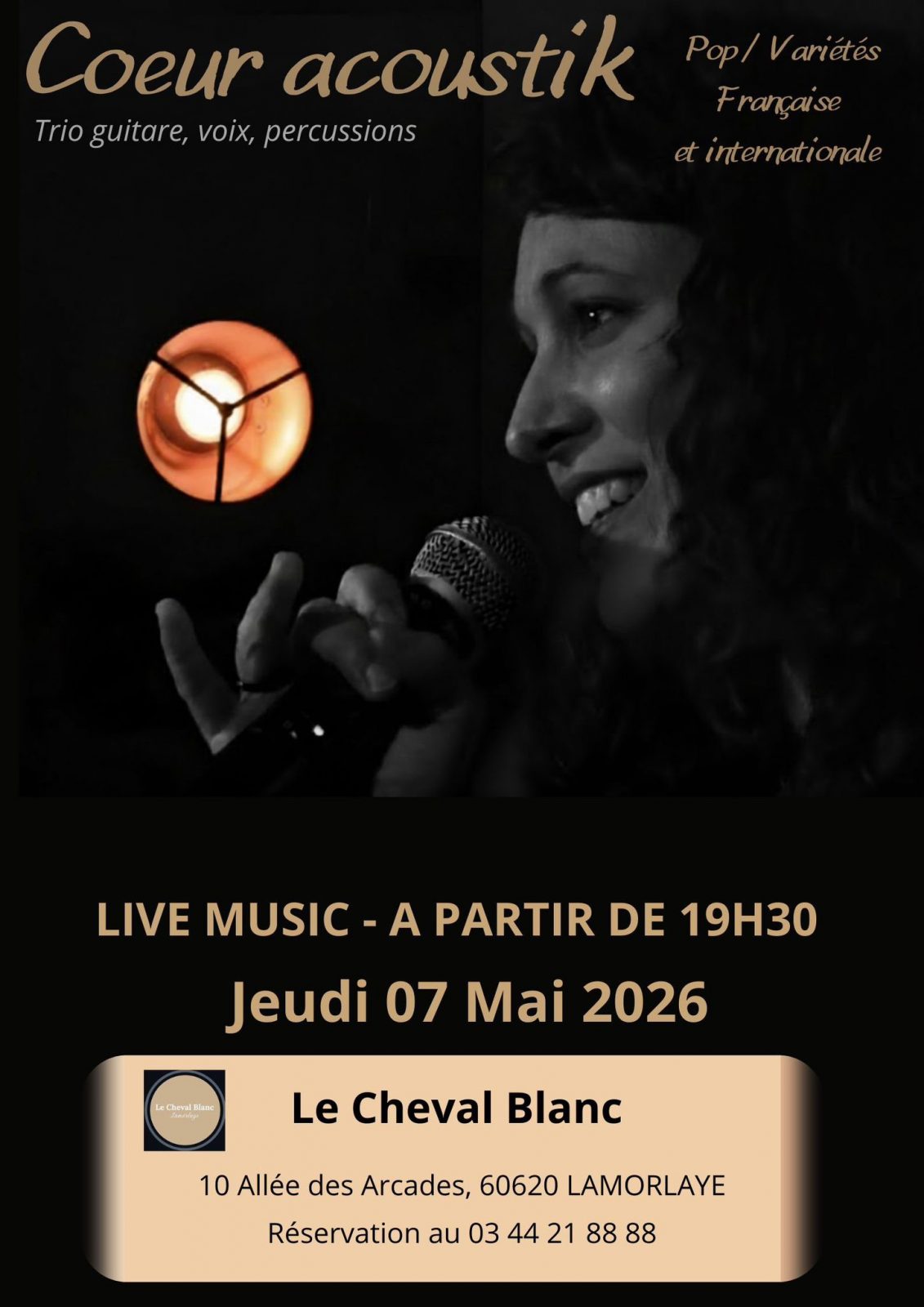 Concert Coeur Acoustik au « Cheval Blanc » de Lamorlaye