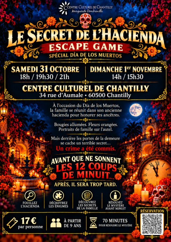 Activité – Escape Game d&rsquo;Halloween à Chantilly
