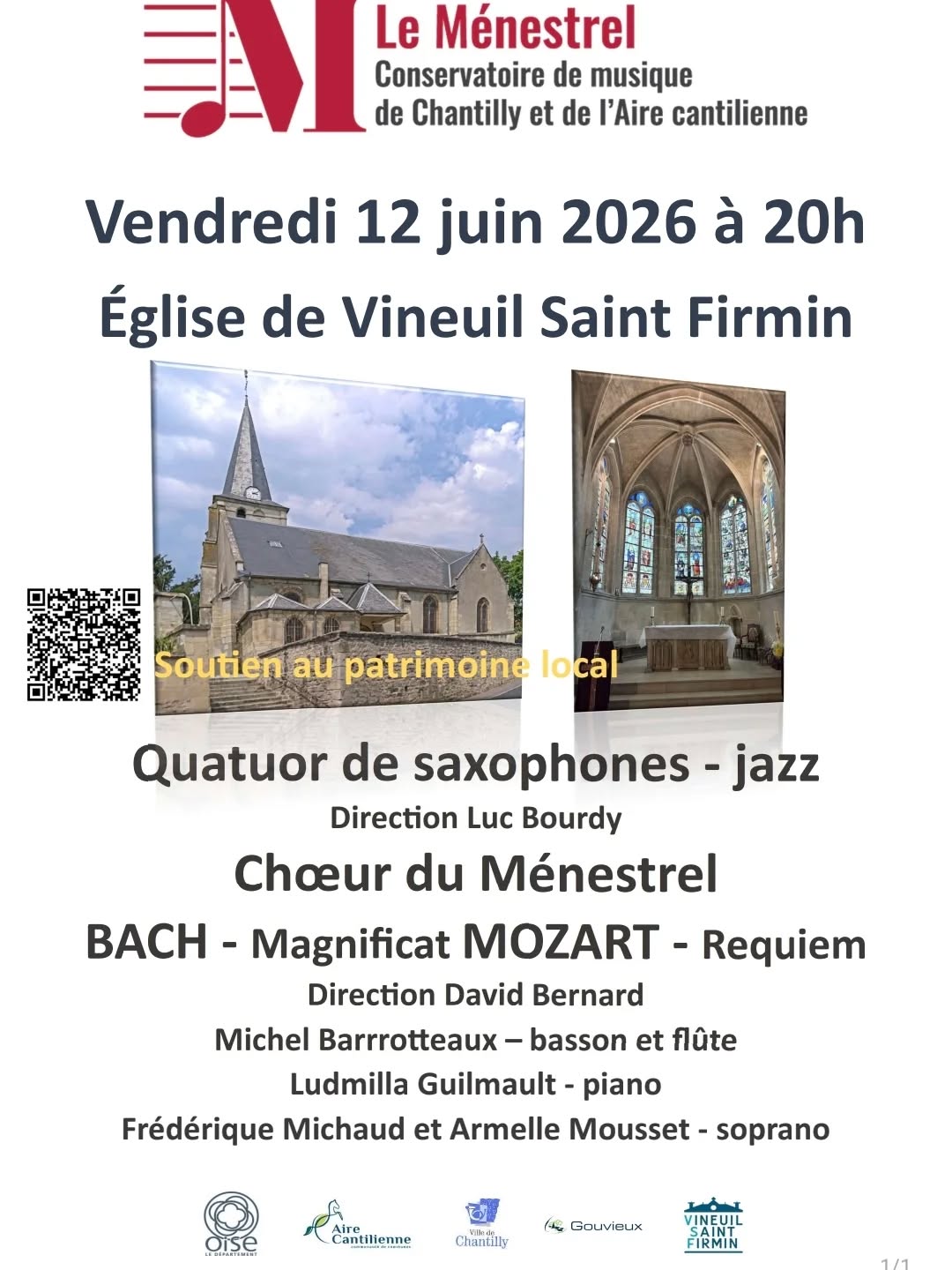 Concert Requiem de Mozart à l&rsquo;église de Vineuil-Saint-Firmin
