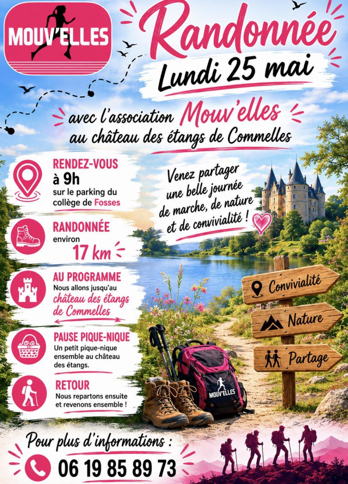 Randonnée au château des étangs de Commelles