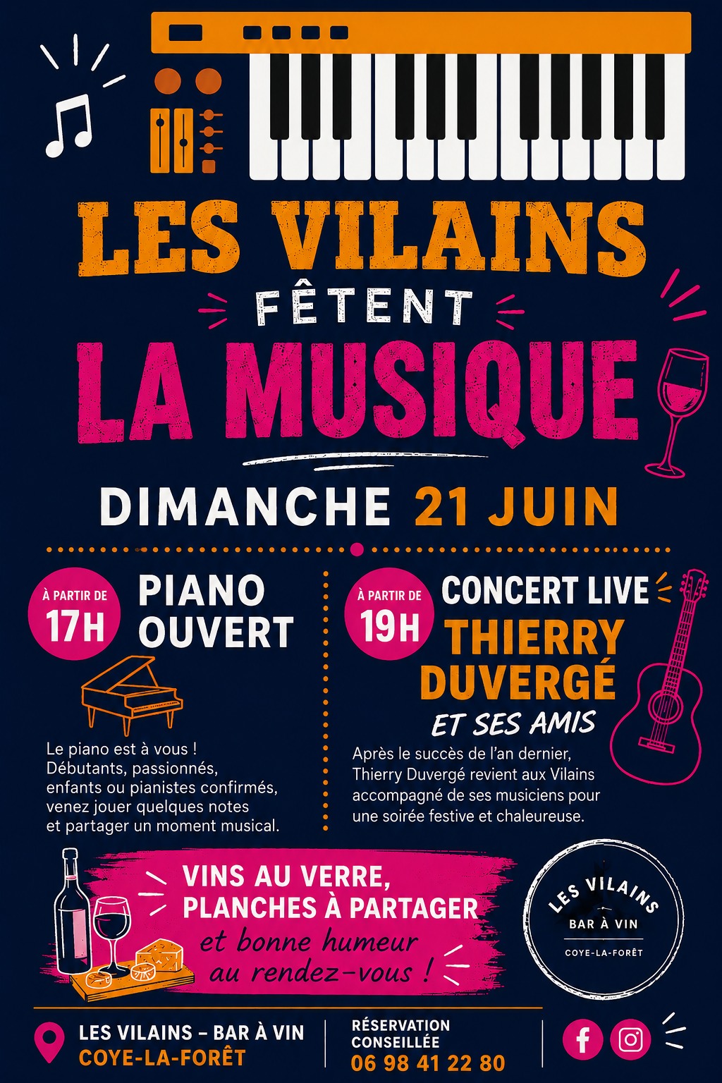 Fête de la musique « Les vilains fêtent la musique » à Coye-la-Forêt