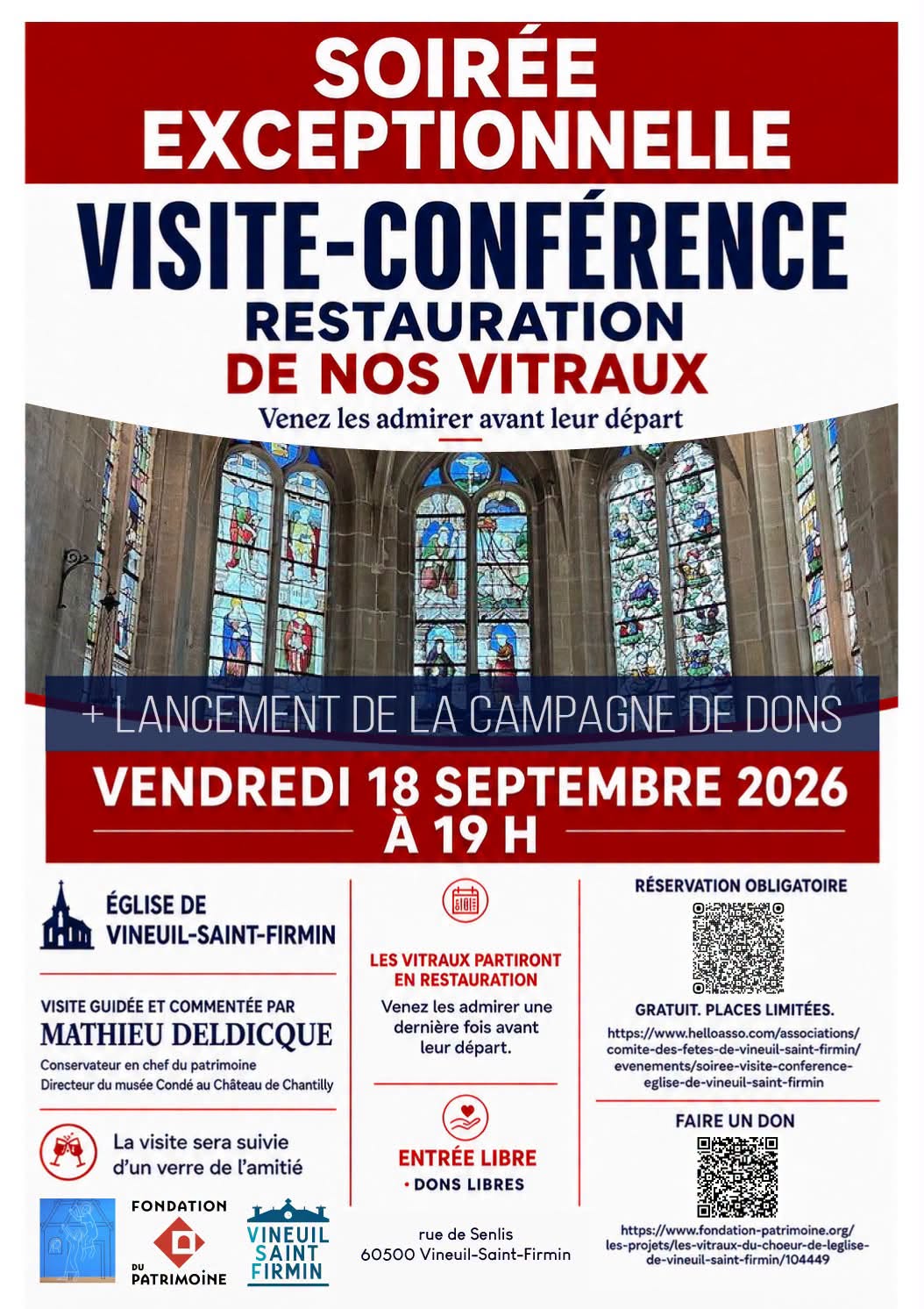 Visite-Conférence – Les vitraux de l&rsquo;église de Vineuil-Saint-Firmin