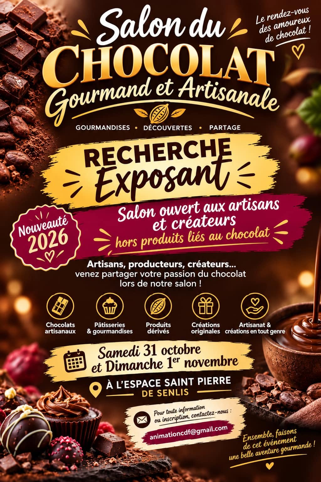 Salon du chocolat, de la gourmandise et du terroir à Senlis