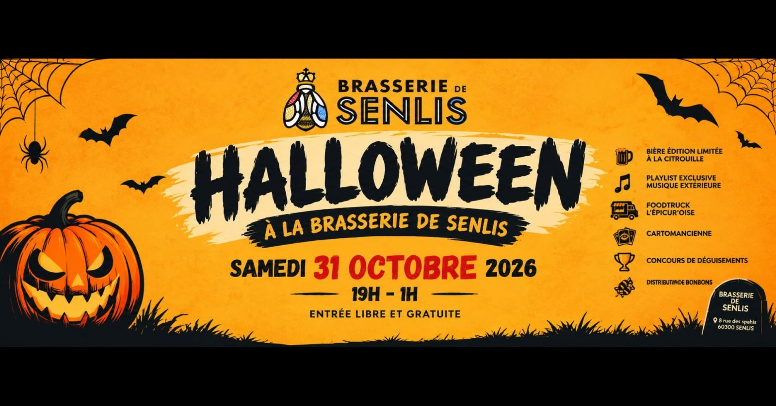 Evènement – Halloween a la Brasserie de Senlis