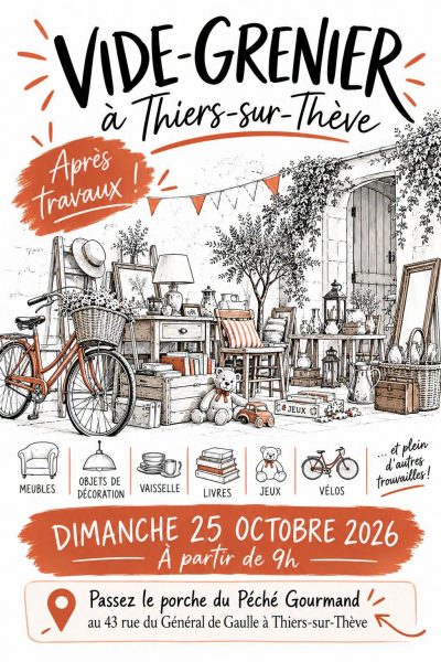 Brocante – Vide-grenier post-travaux au restaurant Le Pêché Gourmand à Thiers-sur-Thève