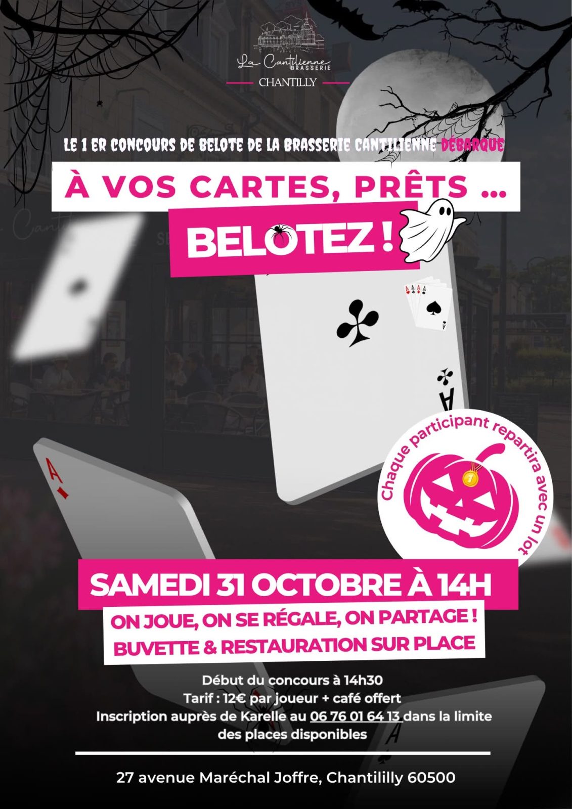 Animation – Halloween à la Brasserie Cantilienne à Chantilly