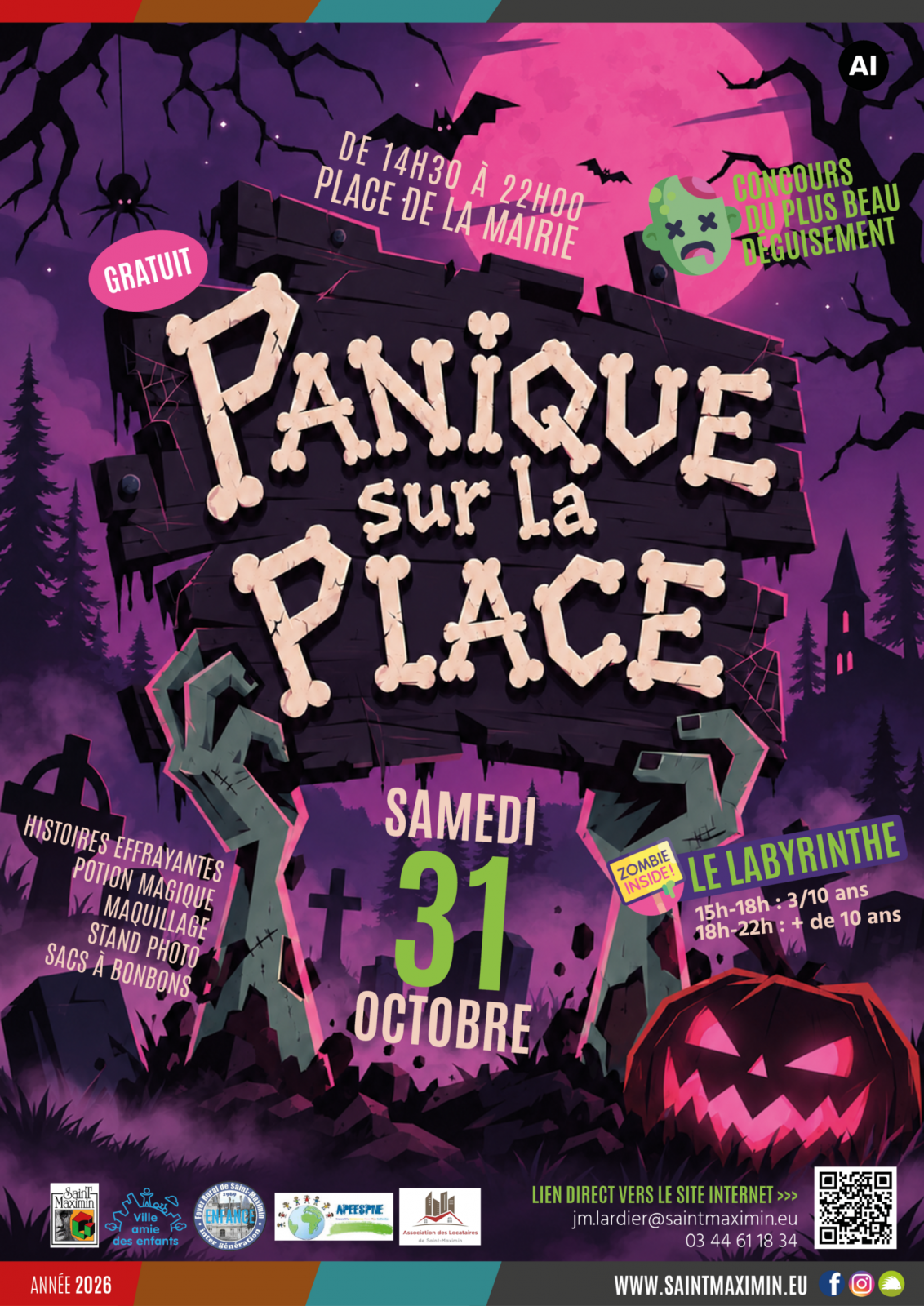 Activités d&rsquo;Halloween | « Panique sur la Place »