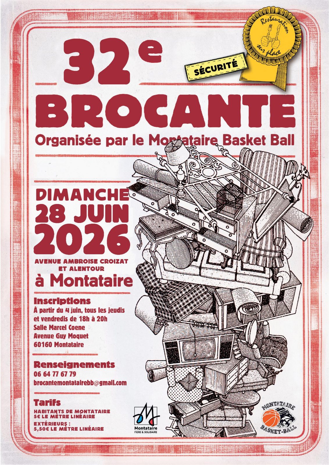 32ème brocante du Montataire Basket Ball