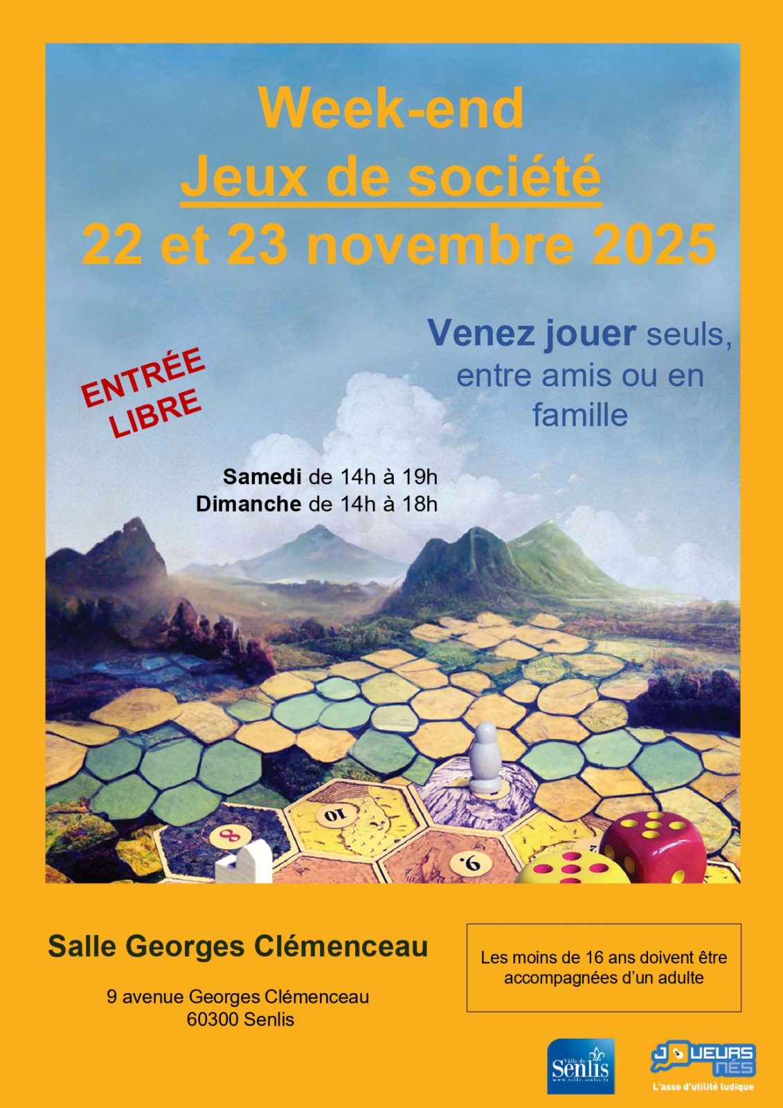 Week-end jeux de société avec les Joueurs Nés à Senlis