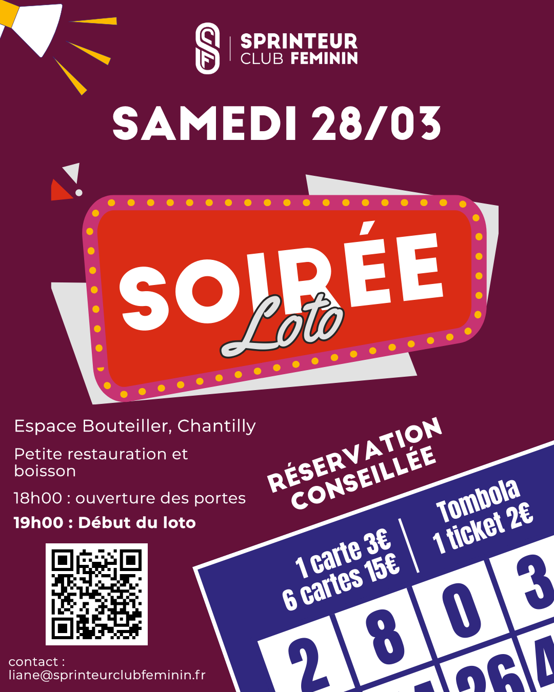 Grand Loto à l&rsquo;Espace Bouteiller de Chantilly