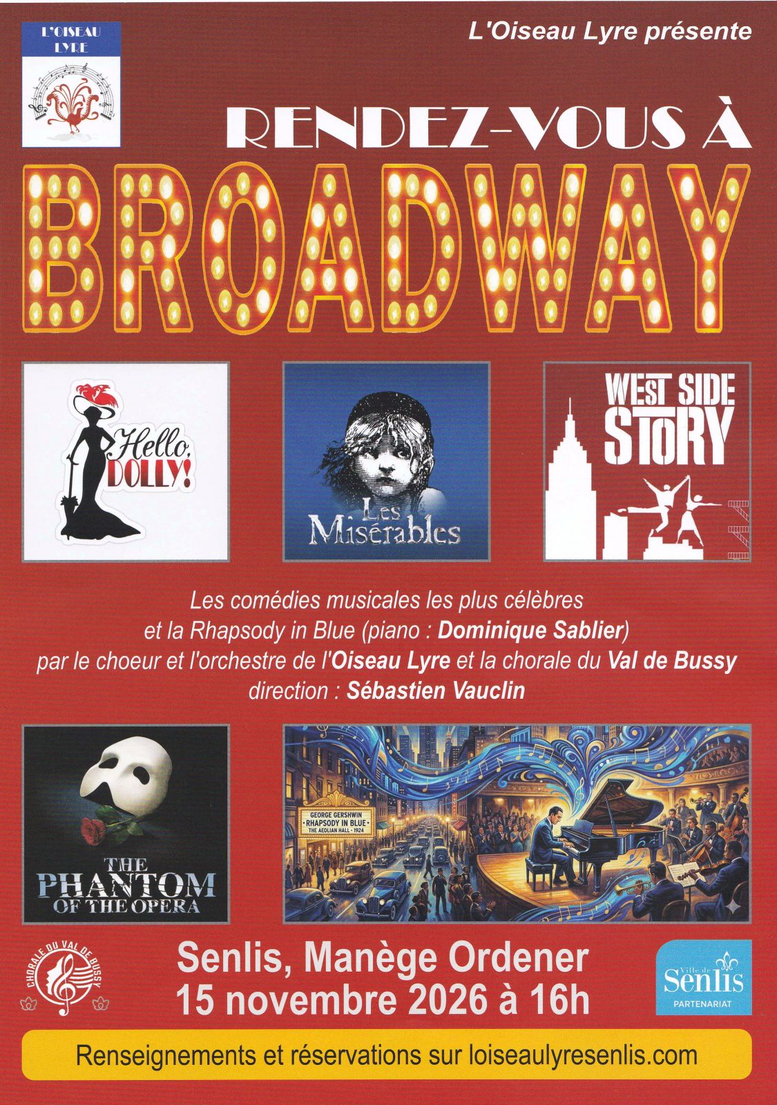 Concert – « Bienvenue à Broadway » à Senlis