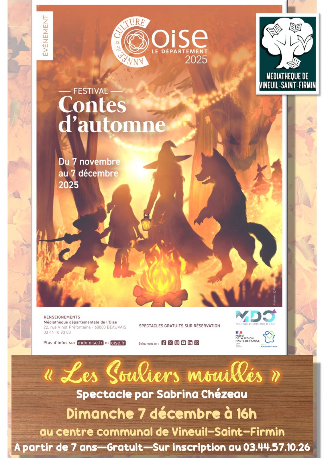 Spectacle « Les Souliers mouillés » au Centre Communal Maurice Bernaudin à Vineuil-Saint-Firmin
