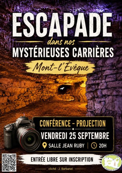 Conférence et projection – Escapade dans nos mystérieuses carrières à Mont-l’Evêque