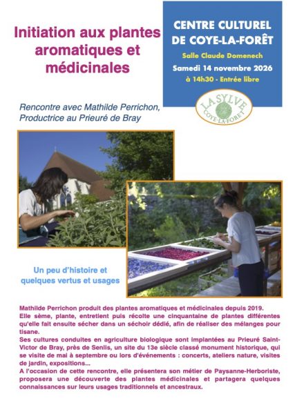 Conférence – « Les plantes aromatiques » par Mathilde Perrichon à Coye-la-Forêt