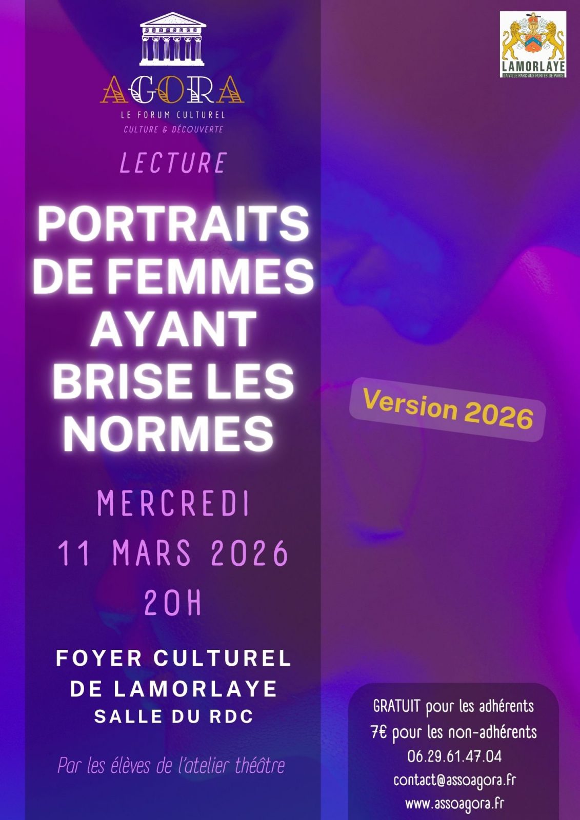 Lecture « Femmes ayant brisé les normes » au Centre Culturel de Lamorlaye
