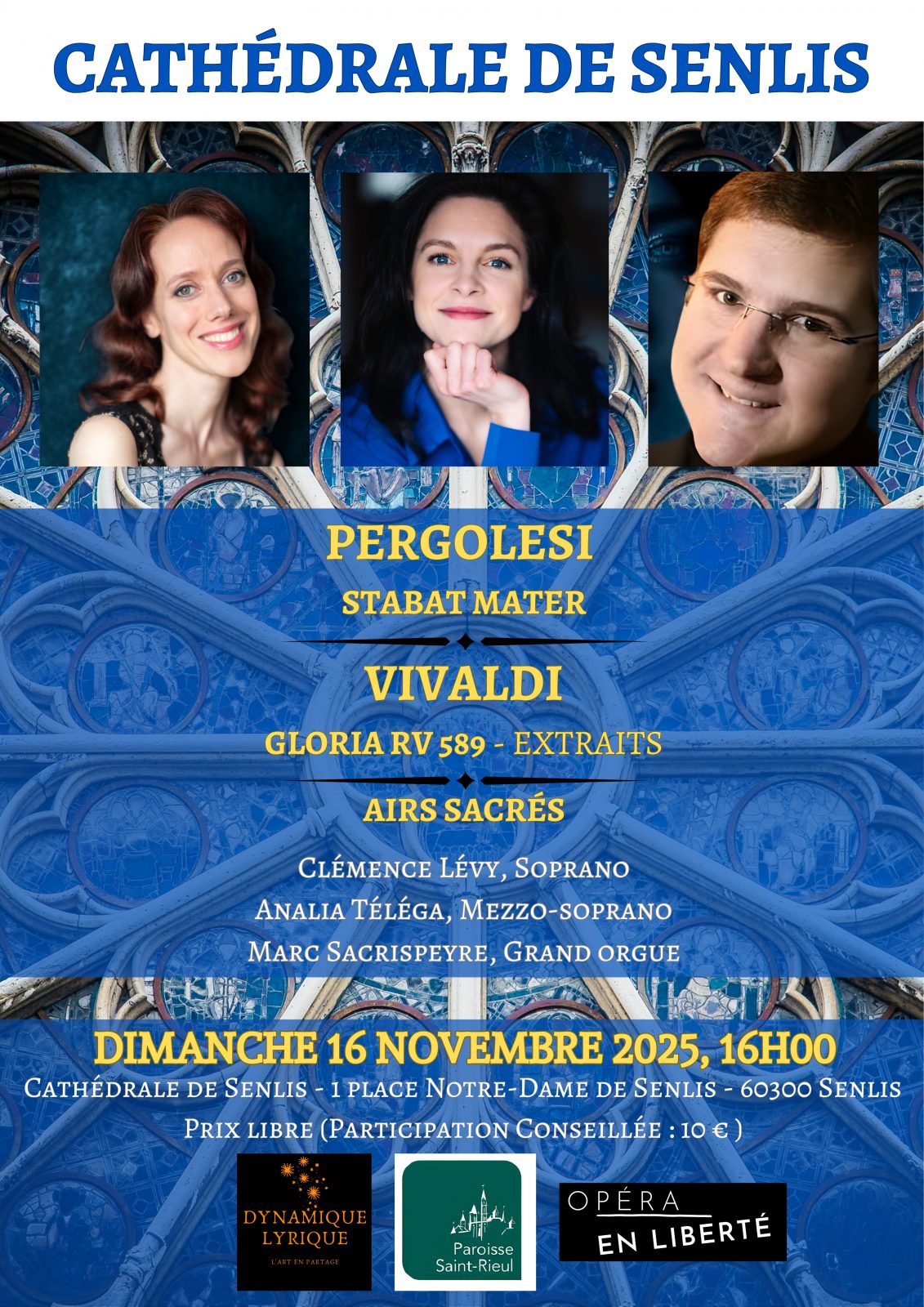 Concert of sacred music at Notre-Dame Cathedral in Senlis