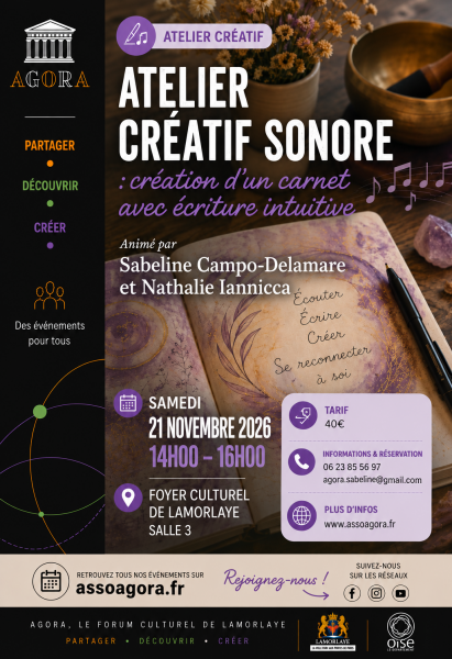 Loisir – Atelier d&rsquo;écriture créative sonore à Lamorlaye