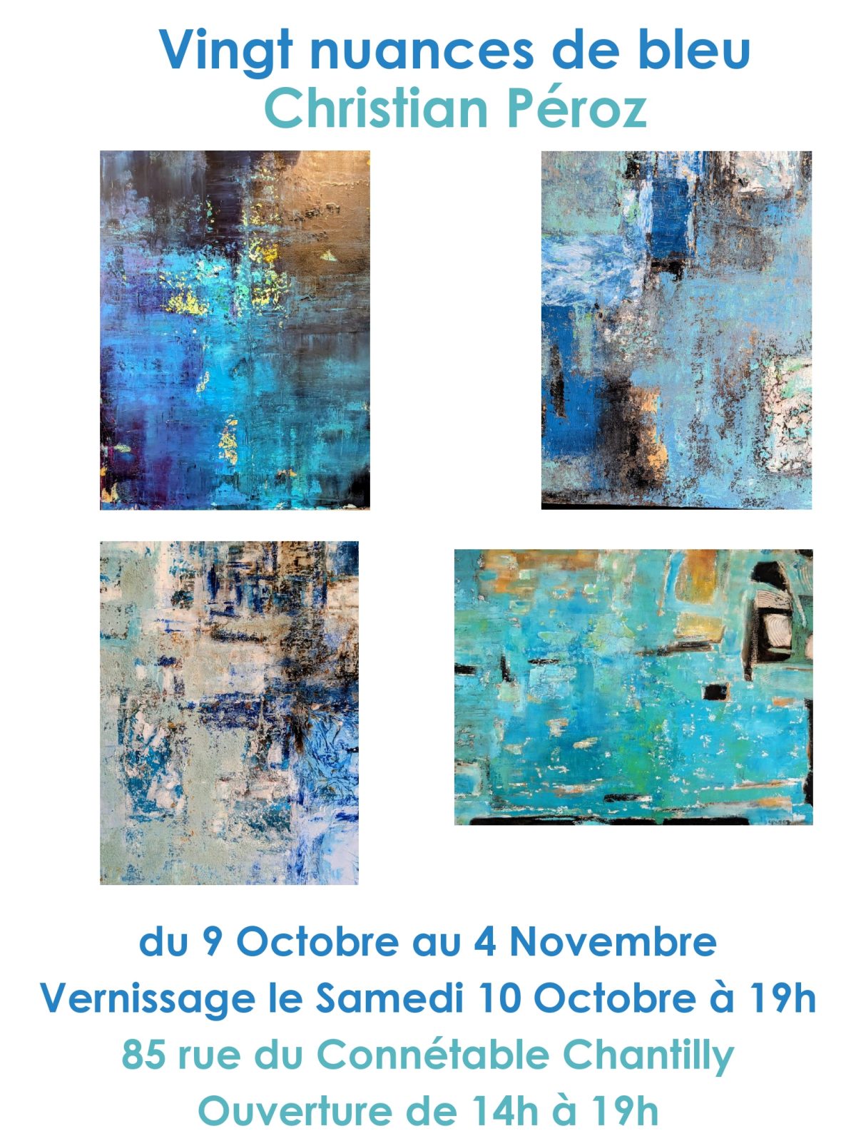 Exposition « Vingt nuances de bleu » à la galerie Christian Péroz