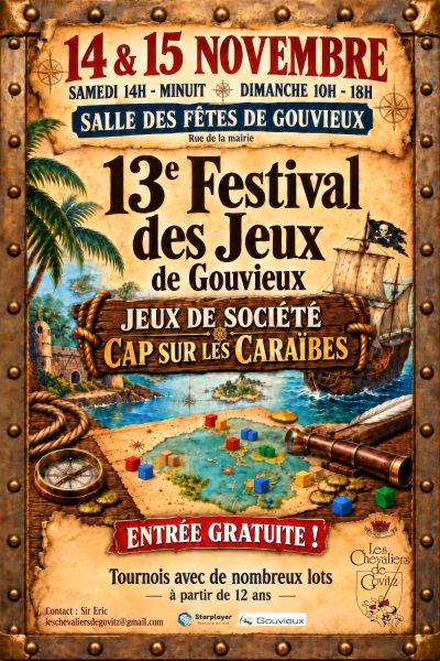 13ème Festival des Jeux à la Salle des Fêtes de Gouvieux
