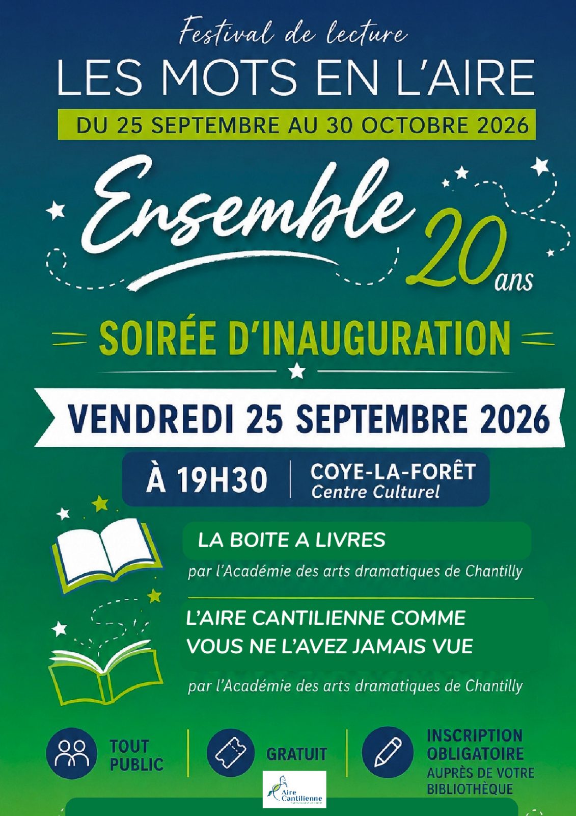 Festival – Spectacle inaugural Les Mots en l&rsquo;Aire à Coye-la-Forêt