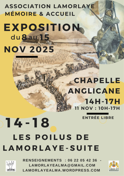 Exposition sur les soldats mobilisés lors de la Première Guerre Mondiale à la chapelle anglicane de Lamorlaye