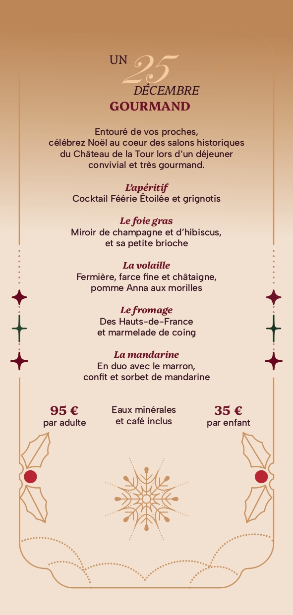 Déjeuner de Noël au Château de la Tour