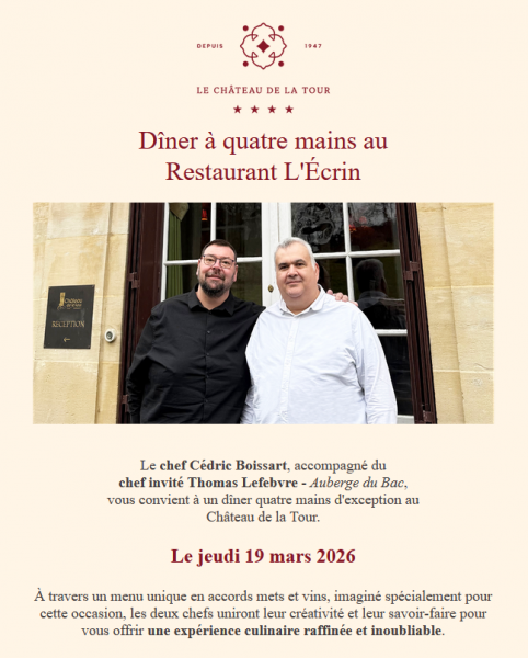 Dîner à quatre mains au Château de la Tour