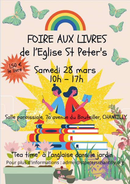 Foire aux livres d’occasion français/anglais à Chantilly