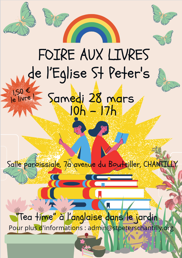 French/English second-hand book fair in Chantilly