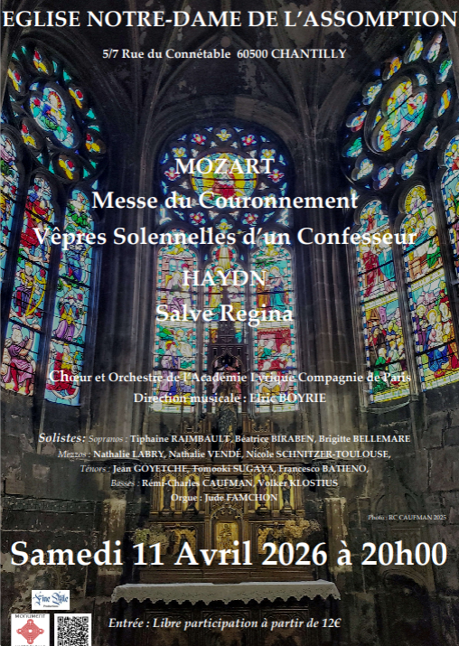 Concert à l&rsquo;église Notre-Dame de l&rsquo;Assomption de Chantilly