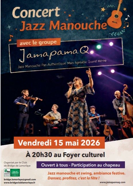 Concert de Jazz Manouche au Foyer Culturel de Lamorlaye