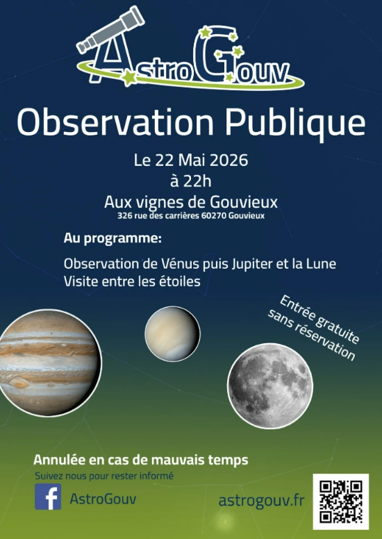 Observation publique d&rsquo;astronomie avec AstroGouv