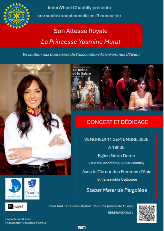 Concert et Dédicace du livre « La Reine et le sabre » à Chantilly