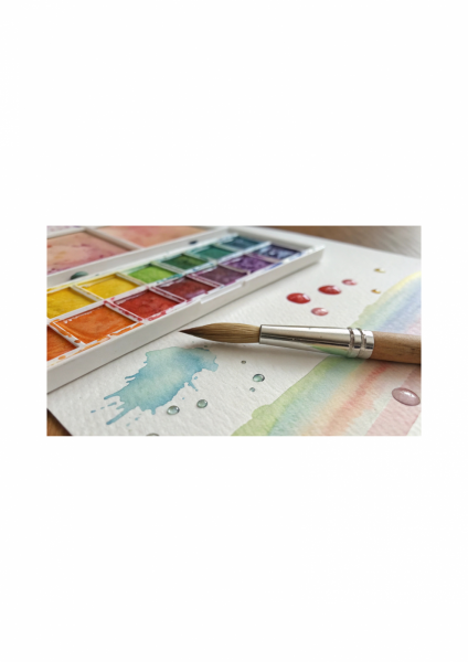 Atelier aquarelle parent/enfant, par Eau étincelle