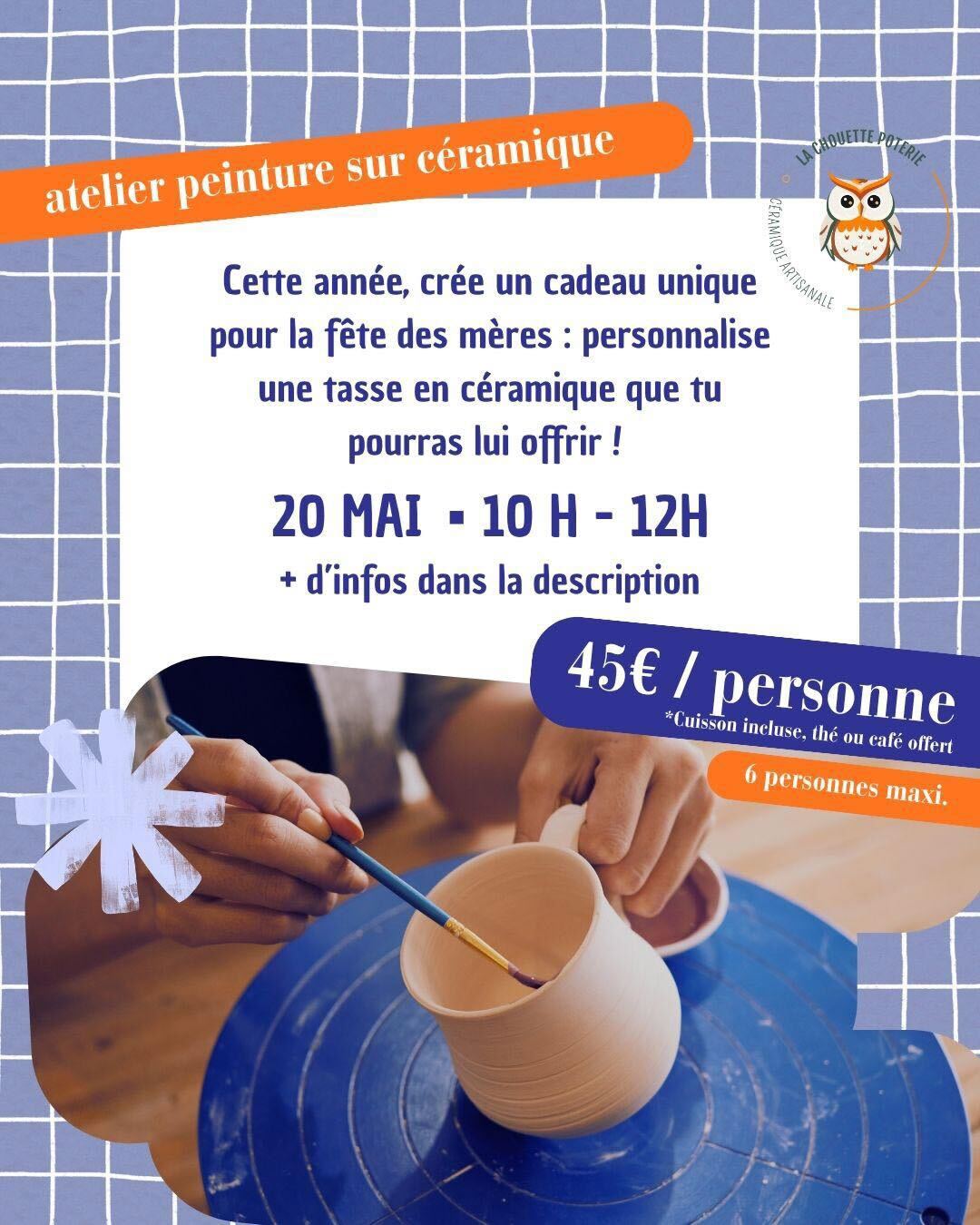 Atelier | Peinture sur céramique pour la fête des mères