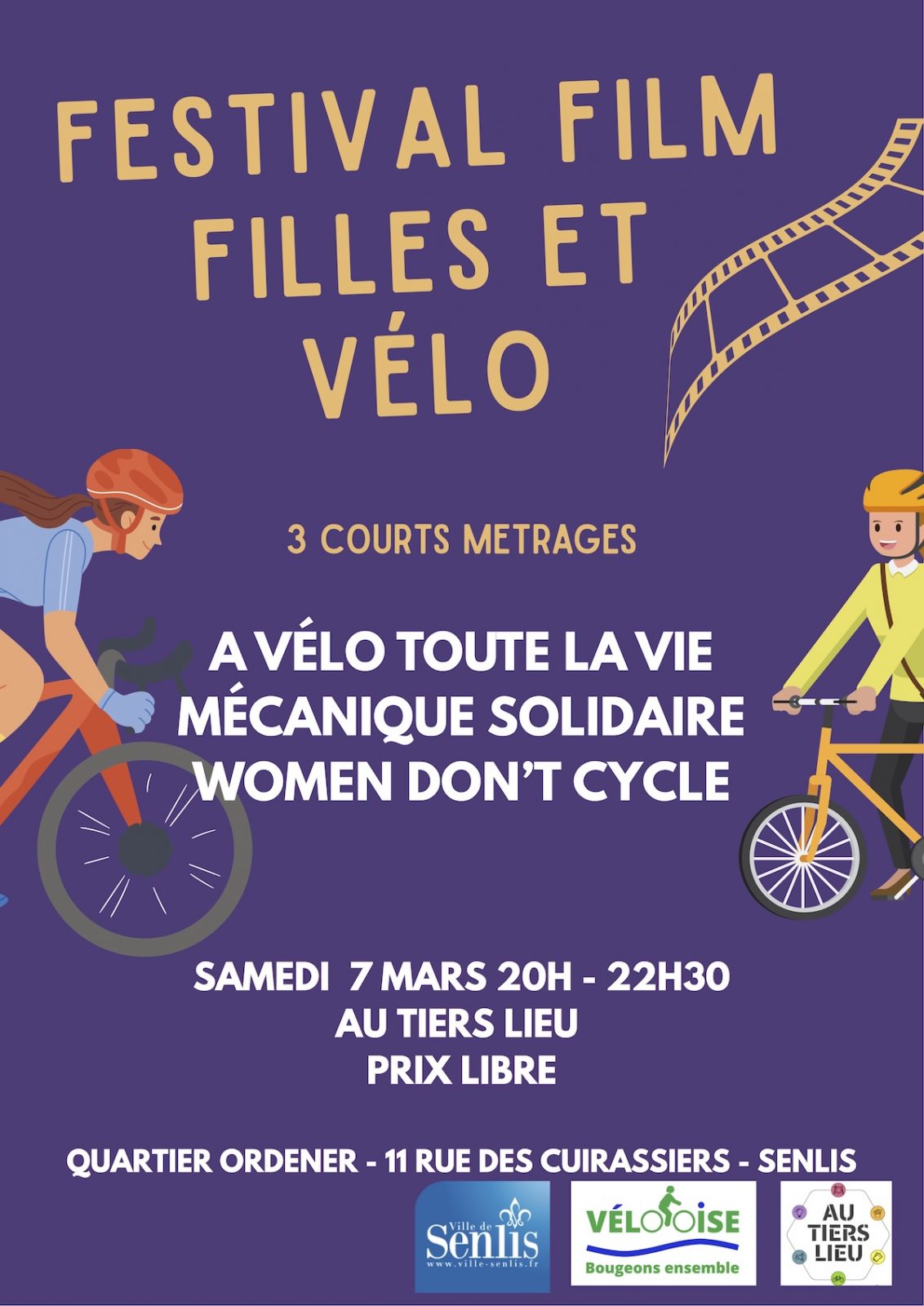 Festival « Film, Filles et Vélo » au Tiers-Lieu à Senlis