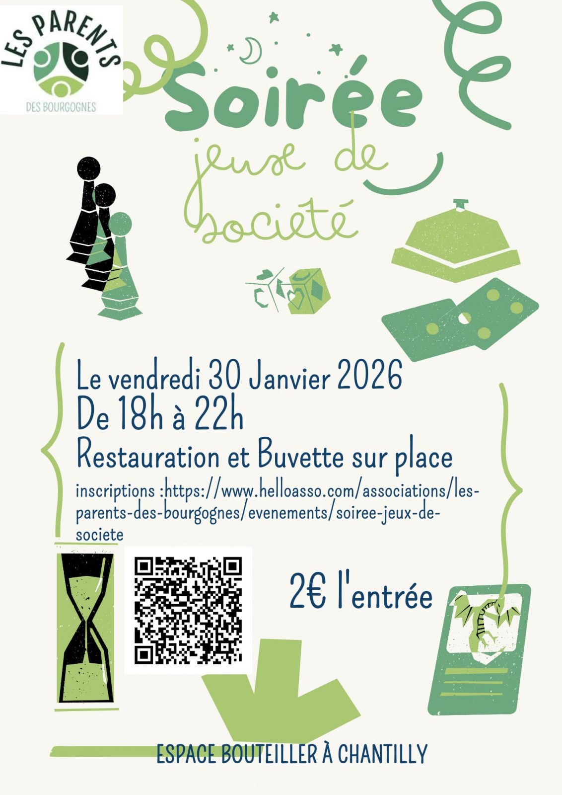 Soirée jeux de société à l&rsquo;Espace Bouteiller de Chantilly