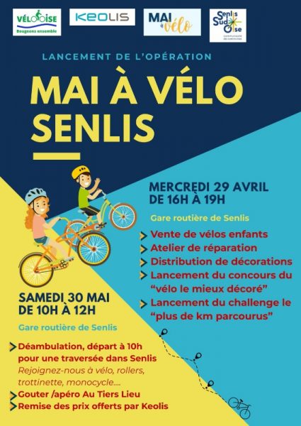 Mai à vélo à Senlis