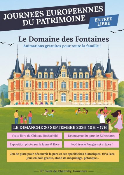 Journées Européennes du Patrimoine 2026 – Domaine des Fontaines à Gouvieux