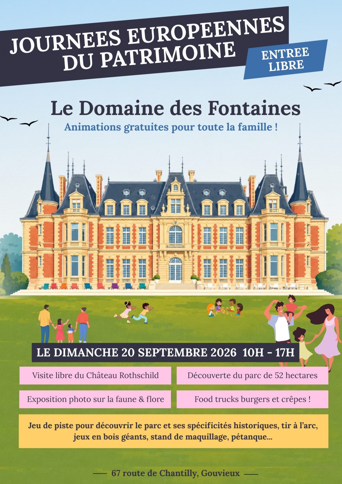 Journées Européennes du Patrimoine 2026 – Domaine des Fontaines à Gouvieux