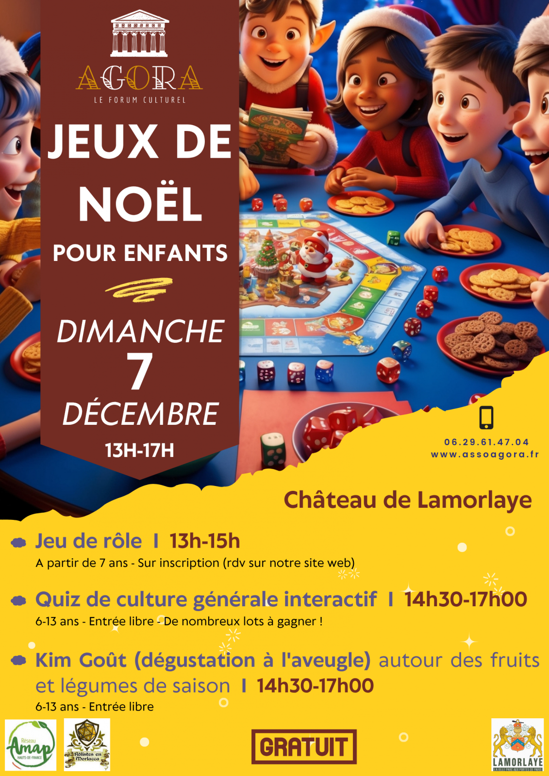 Jeux de rôle de Noël pour enfants au château de Lamorlaye